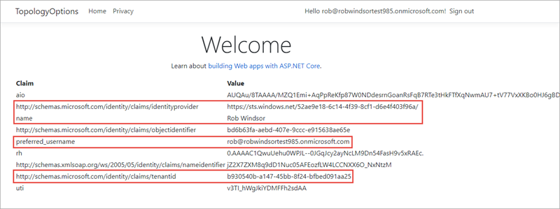 Screenshot of a guest user signed in accessing our application