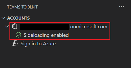 Screenshot of sideloading enabled