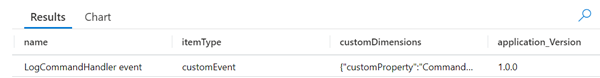 Screenshot of app insights custom event