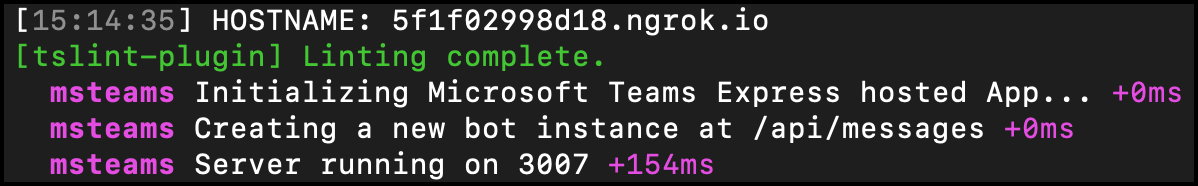 Screenshot of gulp ngrok-serve.