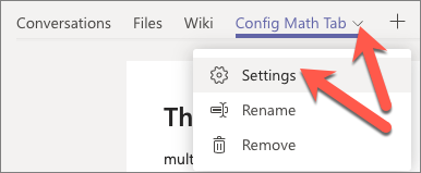 Screenshot selecting the tab settings menu.