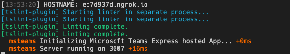 Screenshot of gulp ngrok-serve.