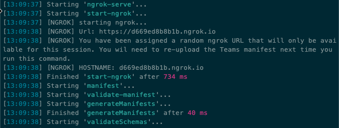 Screenshot of gulp ngrok-serve.