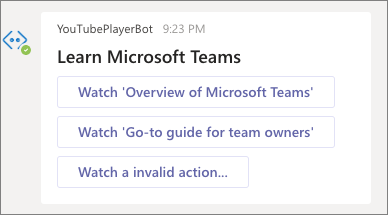 Screenshot of additional actions.