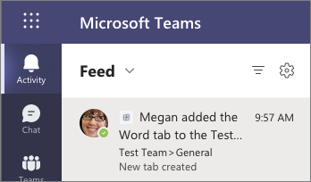 Screenshots of the activity feed.