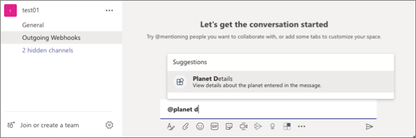 Screenshot of the Planet Details message.